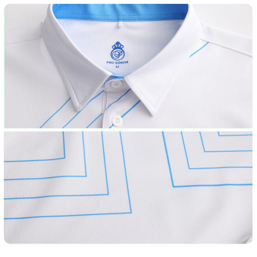 BOS-115B【线条动感图案】PROSIMON高尔夫春夏男款数码印花短袖Polo衫 商品图2