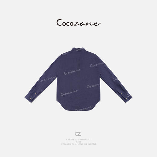 COCO ZONE 春季简约百搭翻领单排扣长袖衬衫CD1A0424 商品图1
