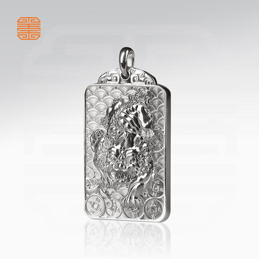 停产  玺匠金铺《足银貔貅牌》足银999 瑞兽吊坠 工艺品护身符吉祥挂件 商品图2