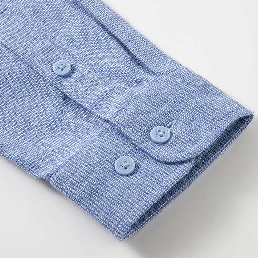 【100棉】罗蒙男士经典纯色长袖衬衫多色可选百搭休闲通勤职业上班穿搭衬衣 商品图9