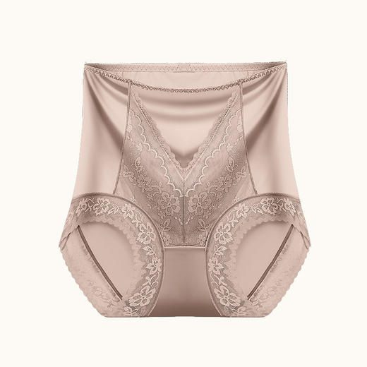 【抚平小赘肉❗️24小时可穿的裸塑裤】裸感丝滑绸缎裤，提拉美臀，不夹裆！高腰收腹内裤女士大码无痕性感蕾丝短裤包臀三角裤女 商品图8