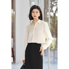 米思阳2026春季新款通勤气质醋酸衬衫单排扣百搭衬衣女5586 商品缩略图4