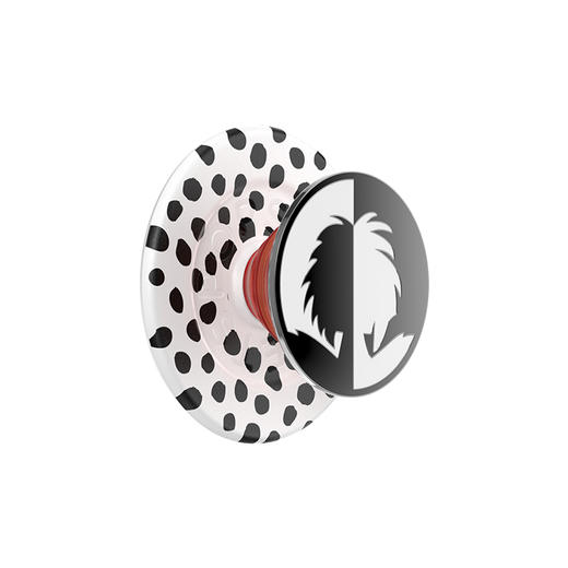 【101忠狗】黑白库伊拉·MagSafe圆啪嗒 MAGSAFE磁吸手机气囊支架 Round圆啪嗒系列 金属珐琅 撞色 卡通 商品图0