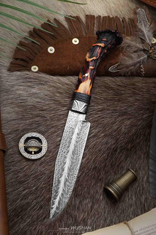 三希堂  现代刀系列  印第安大马小直  未开刃 商品图1