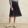 Famecoco范可儿双层百褶裙弹力腰秋款驼色女士半身裙F211HA010 商品缩略图2
