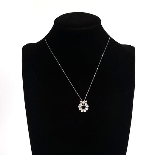 【天然正品】AU750白金镶钻镶天然冰种蛋面翡翠吊坠项链19.4*17.6*6.2MM（皆取最大值）女士现售价：3880！030325AH35 商品图7