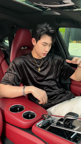 T1487新款时尚绒面格子拼接男士短袖百搭潮流休闲上衣宽松小众T恤