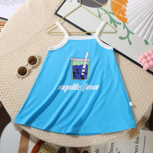 【多色童年，有你超甜！】女童吊带裙夏季新款 女宝宝夏季辣妹多巴胺背心裙 儿童沙滩裙 海边度假裙-QQ 商品图7