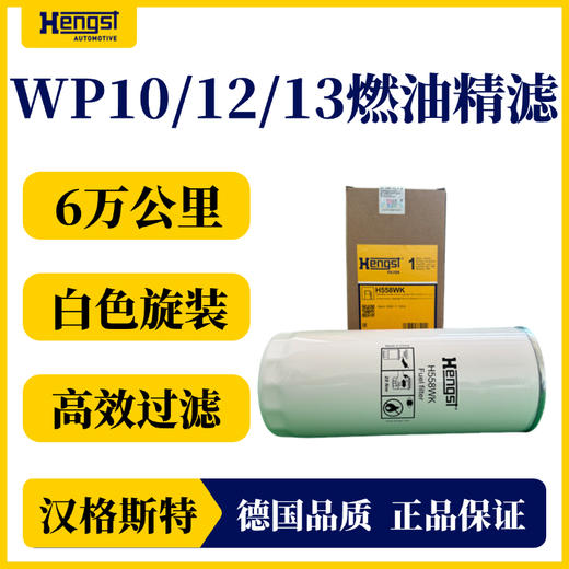 汉格斯特柴油精滤滤芯6万公里通用WP10/12/13白色H558WK 商品图0