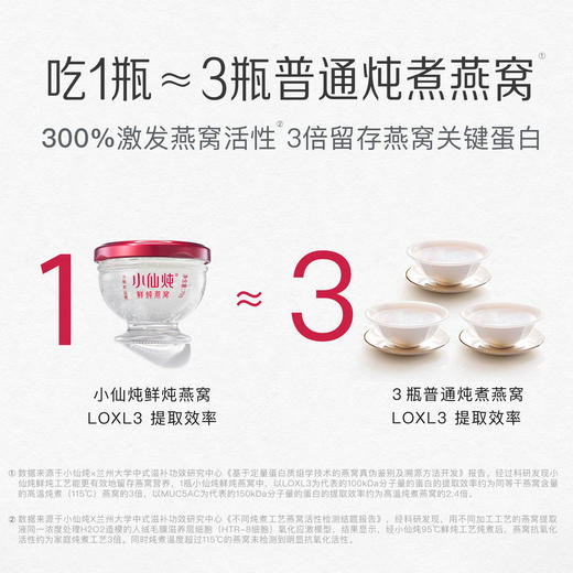 小仙炖鲜炖燕窝钻石碗年套餐70g*336瓶 孕期滋补之选 商品图2