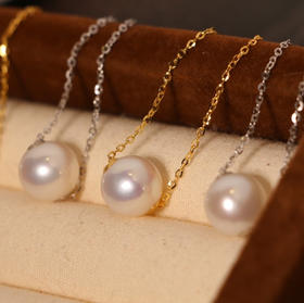 转运珠·路路通 能量up 10-11mm ji强光 基本无暇 正圆 18k金贴片 纯银链附赠 或加650元te价得纯18k链