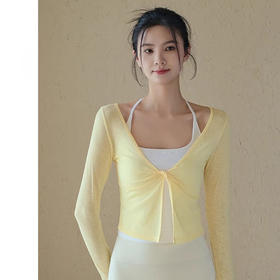 【3~5天发货】跃牌【美度空间】系列 新款竹节纱裸感扭结层次设计运动长袖凉爽透气休闲瑜伽服ADCX52021