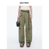 SELFWHO美式多口袋工装裤女2025春新款高腰百搭设计感直筒休闲裤 商品缩略图0