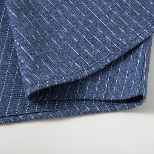 【100棉】罗蒙男士春秋全棉长袖衬衫舒适百搭细条纹休闲通勤衬衫男 商品图5