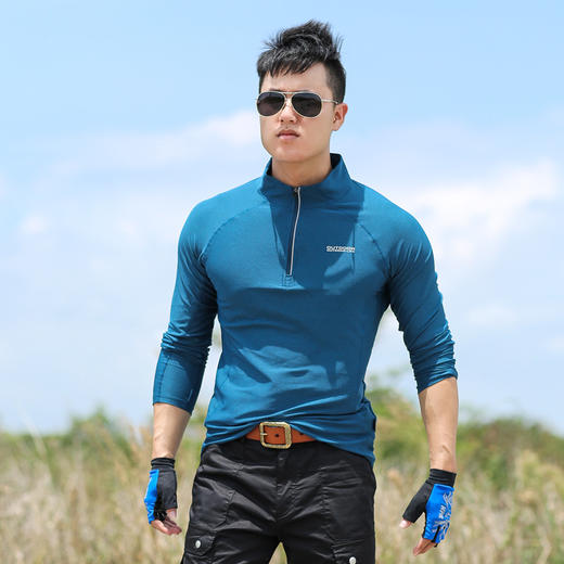 百媚生 户外速干衣男长袖T恤弹力快干衣7814631 商品图3