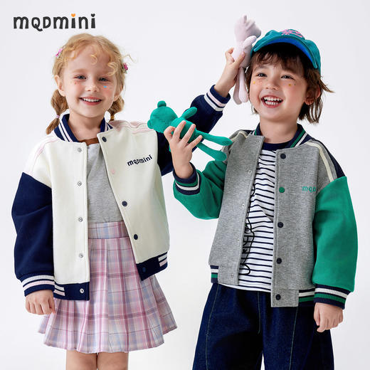 【90-140】【MQDmini】男女童春秋针织棒球服外套 商品图0