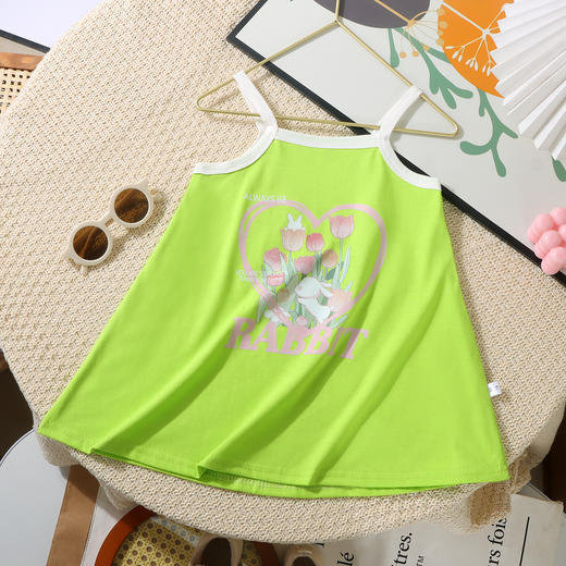 【多色童年，有你超甜！】女童吊带裙夏季新款 女宝宝夏季辣妹多巴胺背心裙 儿童沙滩裙 海边度假裙-QQ 商品图5