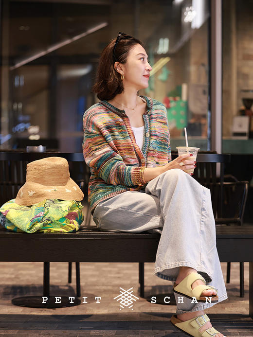 PETIT SCHAN小闪 CLO#746 freedom to come and go 来去自由 纯棉半松紧腰直筒牛仔裤百搭显廋休闲裤 商品图4