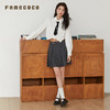 Famecoco范可儿衬衫棉质短款时尚露脐开身衬衣附领带女装春秋款FAB6BH036 商品缩略图3
