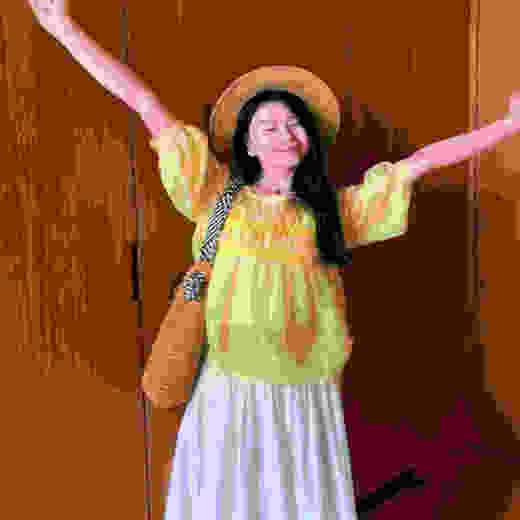 顺丰包邮洛诗琳12917夏季新款设计感两穿一字肩方娃娃款上衣1081 商品图1