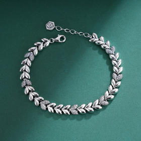 子佩集S925银【穗穗年年】手链【SL-096】纯银原创2麦穗2502