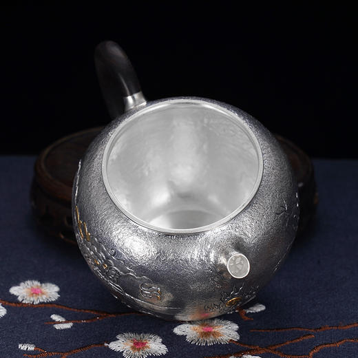 子佩集S990【蛟龙得水】提梁壶小茶壶公道杯摆件套装【MH007】【MH008】【MH009】纯银茶具原创作品2502 商品图10
