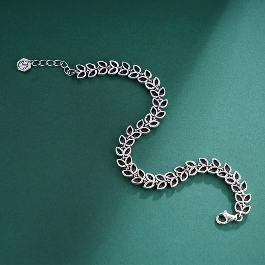 子佩集S925银【穗穗年年】手链【SL-096】纯银原创2麦穗2502 商品图3