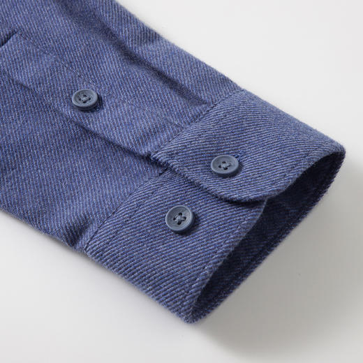 【含羊毛】罗蒙春秋男士长袖衬衫经典翻领纯色百搭舒适长袖衬衫休闲通勤上班男衬衫 商品图7