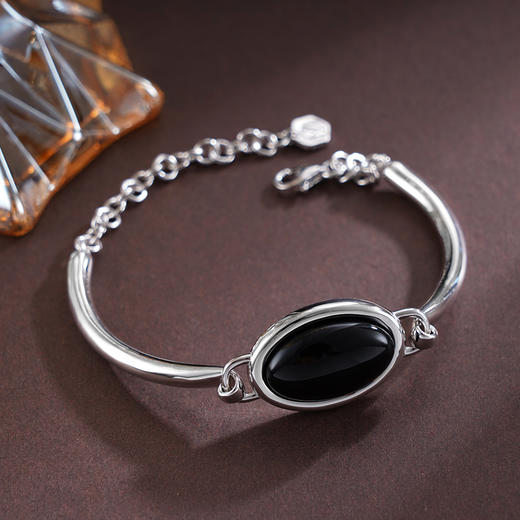 子佩集S925银【心愿之权】手链【SL-112】纯银原创2黑玛瑙2502 商品图1