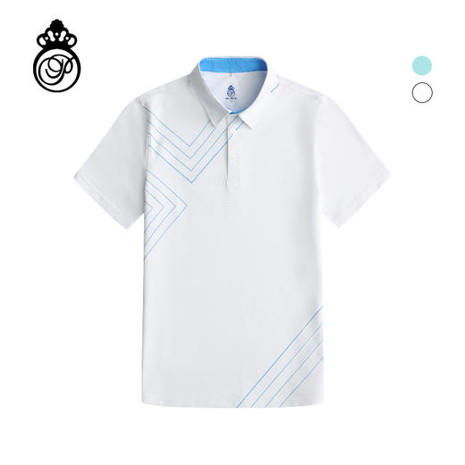 BOS-115B【线条动感图案】PROSIMON高尔夫春夏男款数码印花短袖Polo衫 商品图0