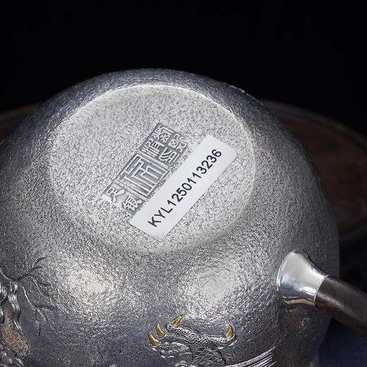 子佩集S990【蛟龙得水】提梁壶小茶壶公道杯摆件套装【MH007】【MH008】【MH009】纯银茶具原创作品2502 商品图11