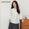 Famecoco范可儿衬衫灯笼袖花边开身衬衣文艺刺绣女FAB6BH004 商品缩略图0