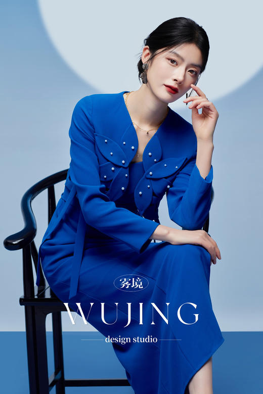 3205283 琉璃蓝梦 韩国进口水晶麻纱外套 雾境 商品图1