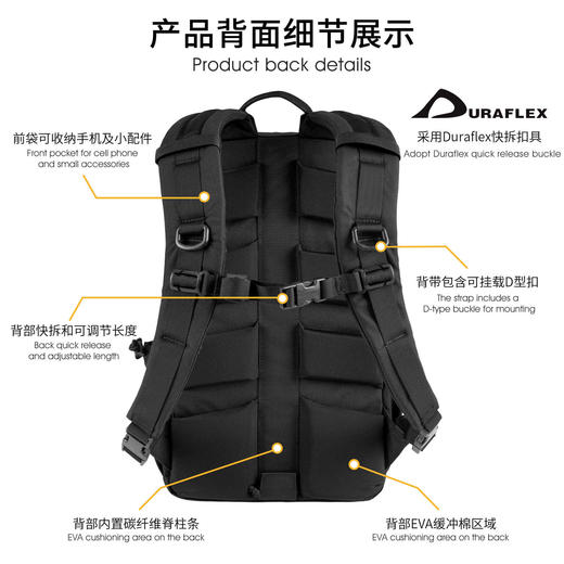 【500D尼龙 防泼耐造 背部减震棉】15L大容量户外通勤加厚双肩带迷彩双肩包（3色可选）ds（dq） 商品图4