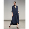 COCOBELLA牛仔色褶皱肌理长袖连衣裙复古高智感衬衫裙FR0062 商品缩略图3