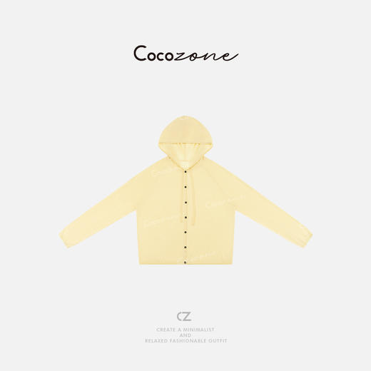 COCO ZONE 25新款时尚连帽轻薄单排扣针织开衫CD1A0350 商品图0