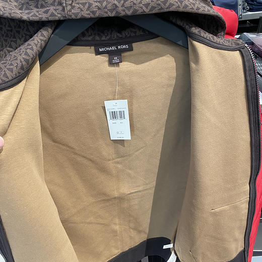 Michael Kors/MK  男士时尚棉混纺满标拉链连帽开衫长袖卫衣 商品图2