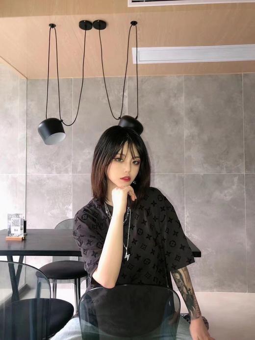 驴家 满植绒提花老花短袖 商品图2