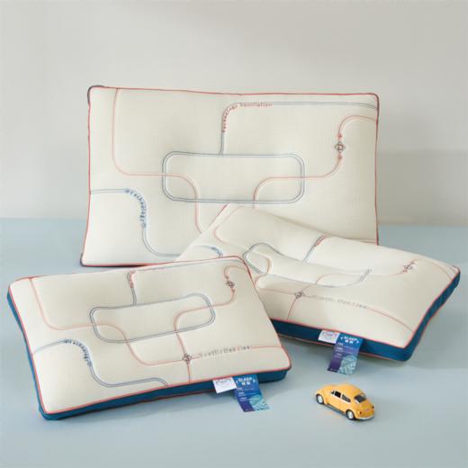 自然醒A类可洗可晒3D硅胶亲子枕头家用一对装护颈枕助睡眠专用抑菌儿童枕芯单人学生中低枕XK 商品图1