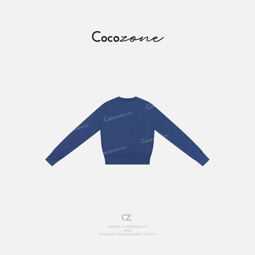 COCO ZONE 棉山羊绒混纺休闲圆领单排扣针织开衫CD1A0154 商品图3