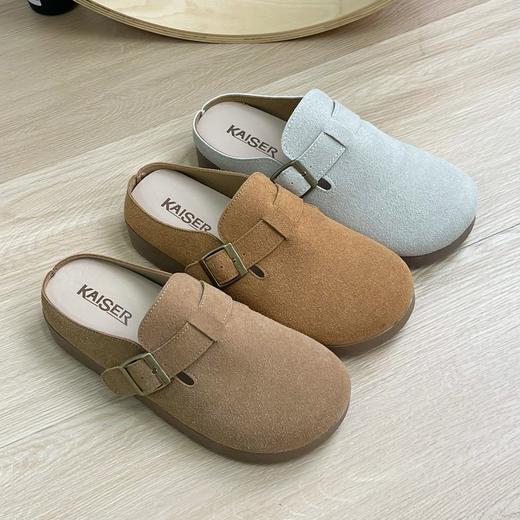意大利凯撒KAISER 松弛感复古勃肯鞋厚底 懒人一脚蹬 商品图4
