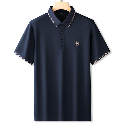 【桑蚕丝】【DDS】大依优型大码短袖POLO衫高端醋酸半袖体恤男加大码夏季薄款上衣胖子轻奢桑蚕 商品图4