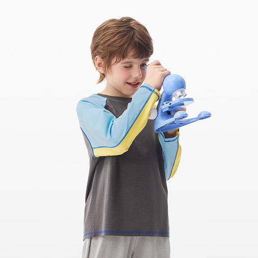 【MQD】童装男大童春新款插肩袖撞色字母学院风圆领T恤 商品图3