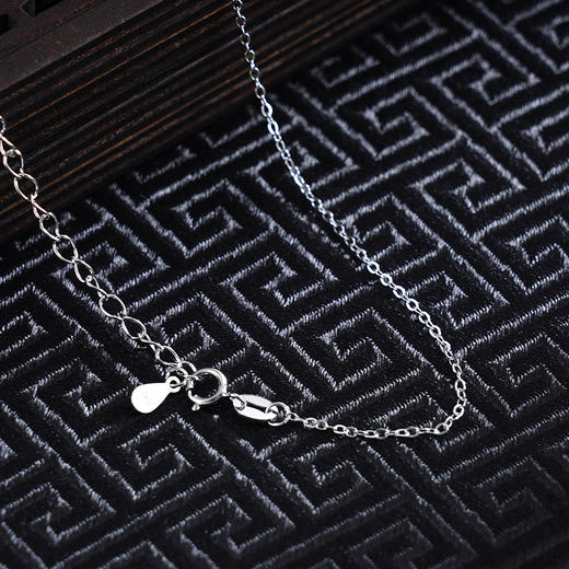 子佩集S925银【熊猫爱竹】套链【DZ05289】纯银古法银项链和田玉2502 商品图3