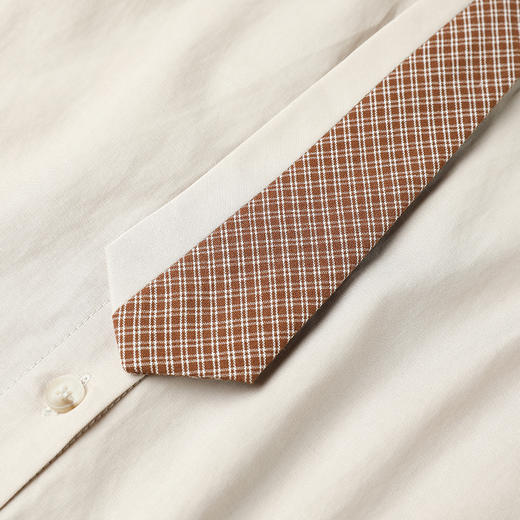 famecoco范可儿莱赛尔衬衫女秋季长袖设计感通勤小众衬衣上衣F225BH016 商品图2