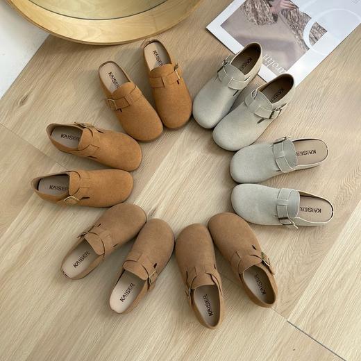 意大利凯撒KAISER 松弛感复古勃肯鞋厚底 懒人一脚蹬 商品图7