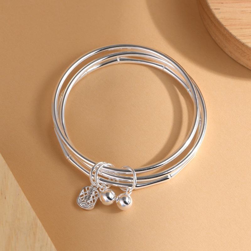 【三生三世】999足银三圈竹节吉祥手镯【SCH-SZ0025-1-201】