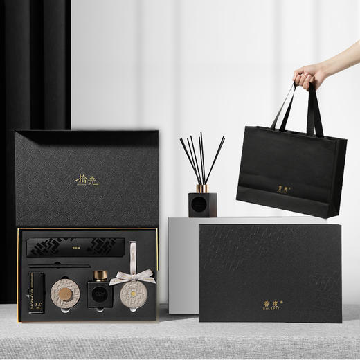 【香度】拾光香薰套装 车桌两用散香瓷 车载散香瓷香薰配散香棒DKS2302A 商品图1