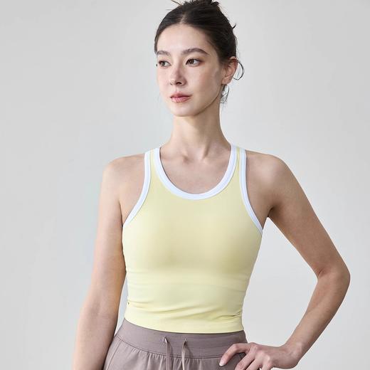 【3~5天发货】跃牌【美度空间】系列 新款工字美背运动内衣裸感透气撞色拼接瑜伽背心ADWX52010 商品图0
