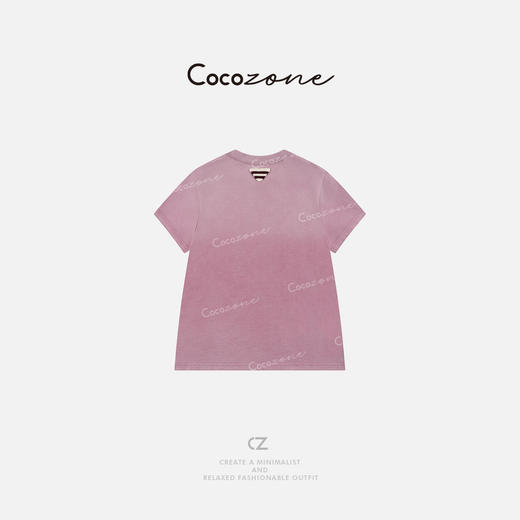 COCO ZONE 100棉设计感字母印花圆领短袖T恤ACD1A0201 商品图1